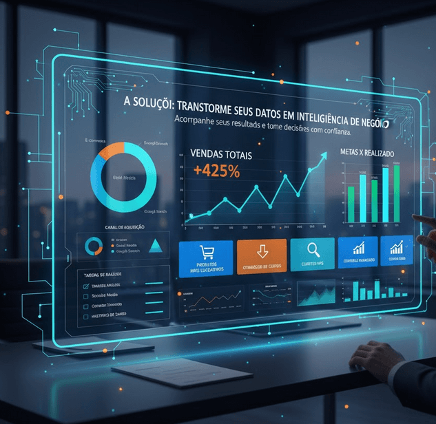 Dashboard interativo com KPIs e gráficos de vendas